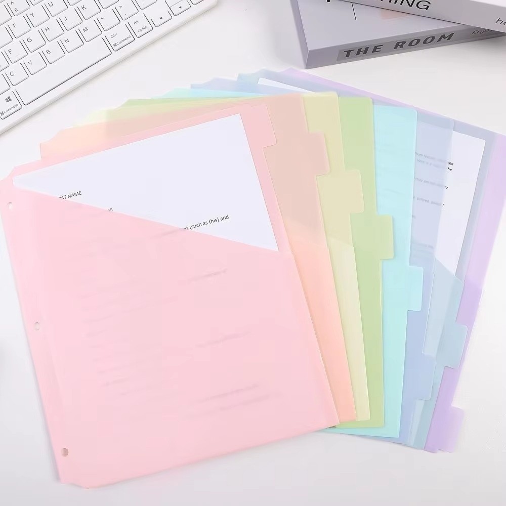 Tab Divider A4 - Separadores de Carpeta Duraderos de Plástico,