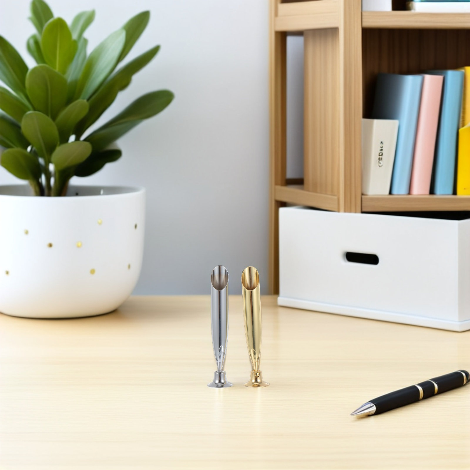 Pen Rest Single - Soporte de escritorio de acero inoxidable