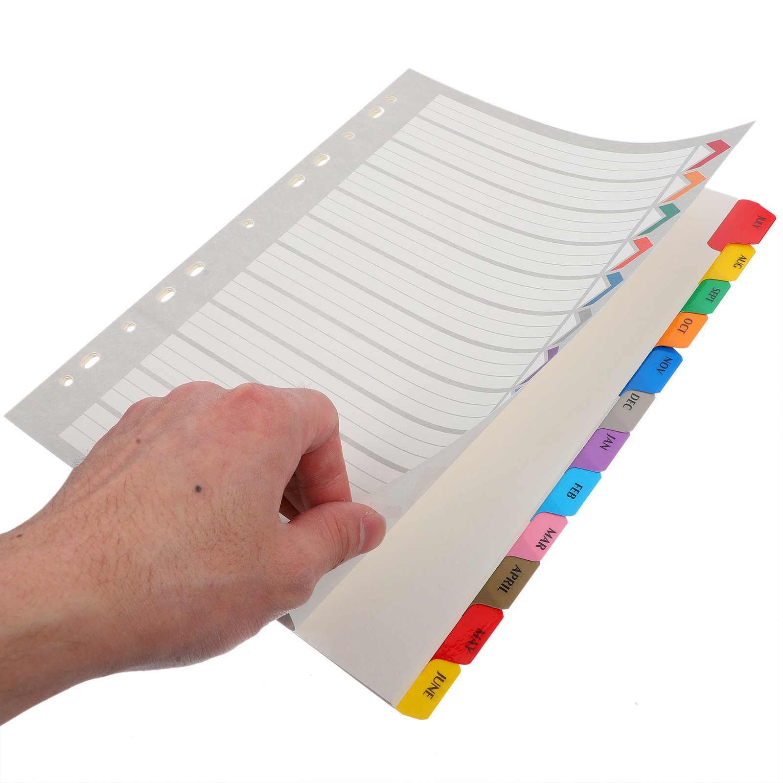 Tab Divider A4 - 12 Hojas de Separadores de Índice