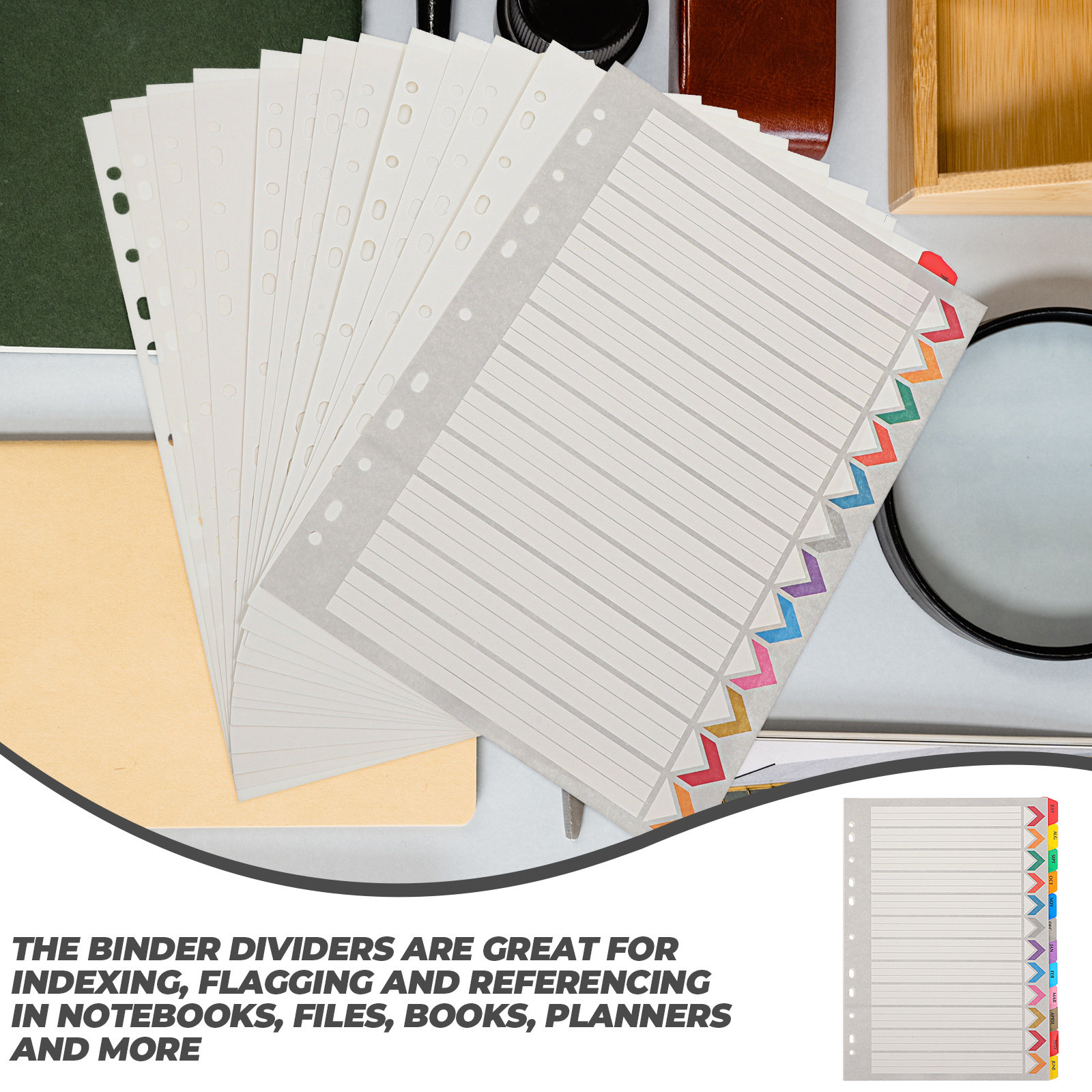 12 hojas de separadores de fic - Tab Divider A4 reseña y precio