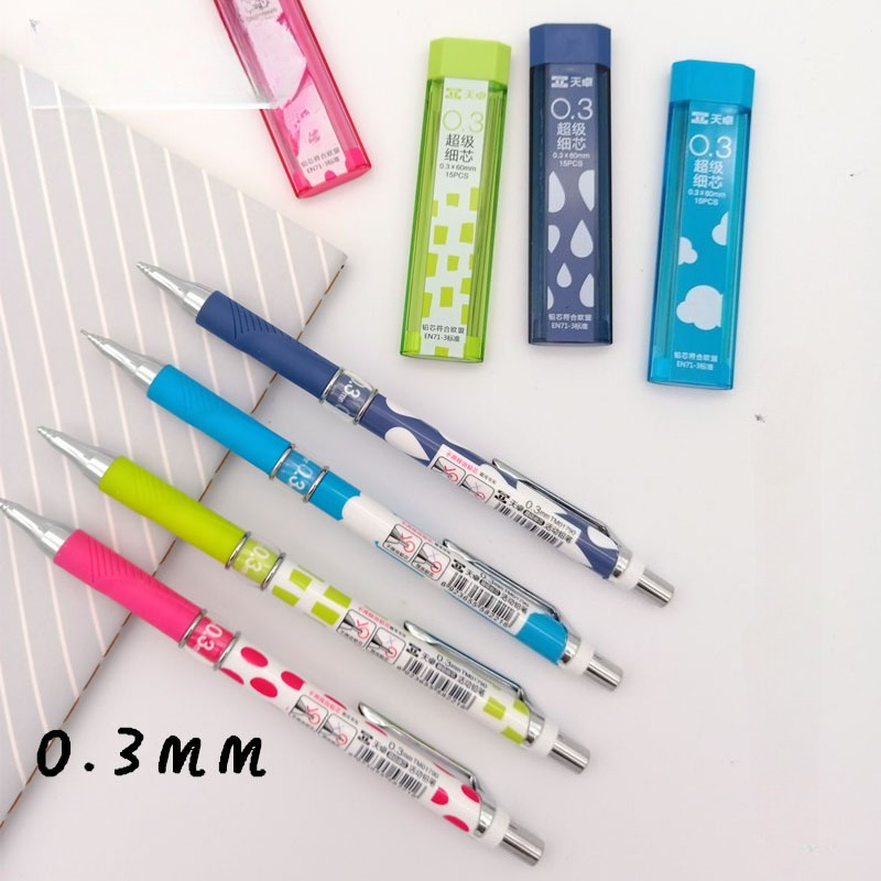 40 Uds. Lápiz mecánico bonito  - Mechanical Pencil 0.3 reseña y precio
