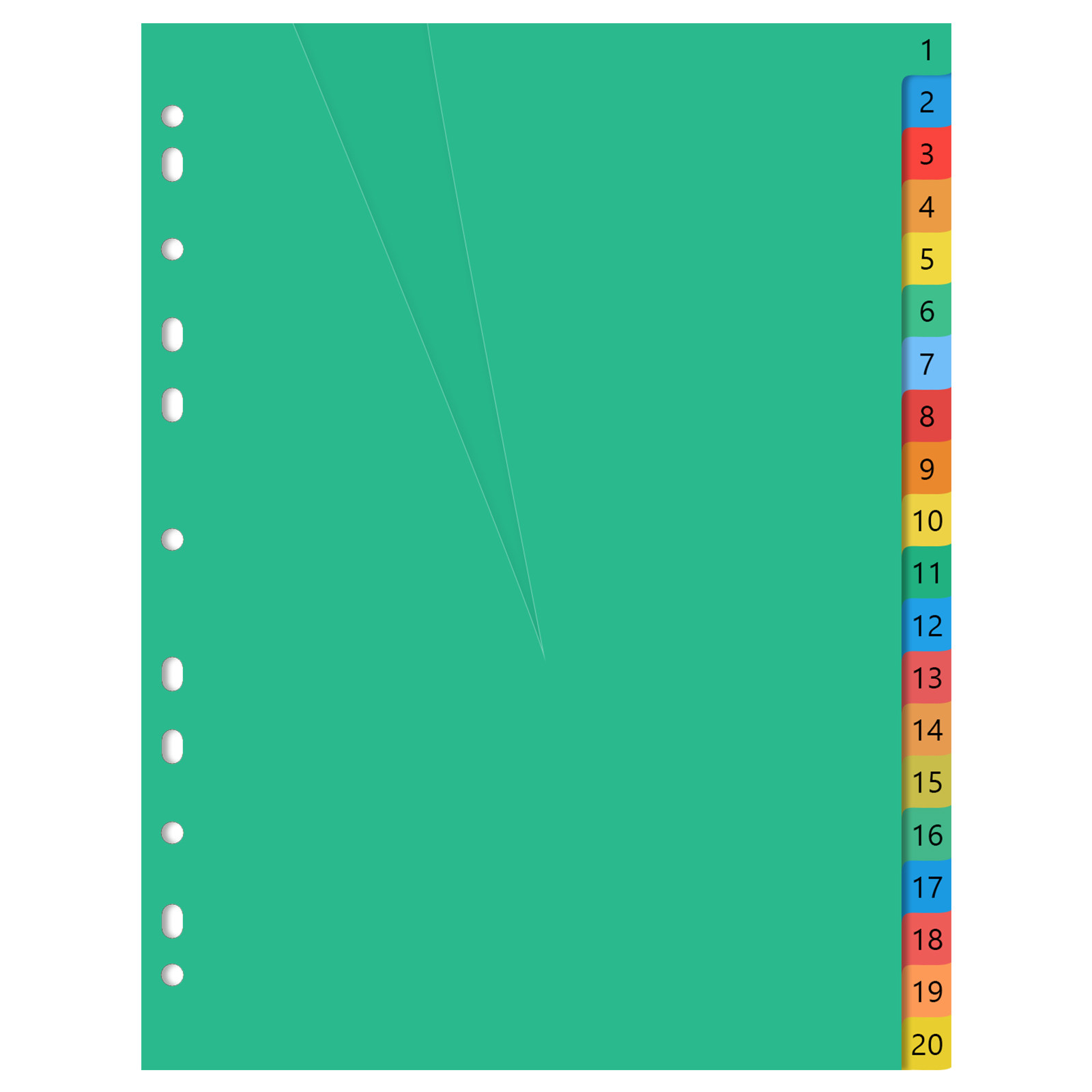 20 Separadores de Plástico Col - Tab Divider A4 reseña y precio